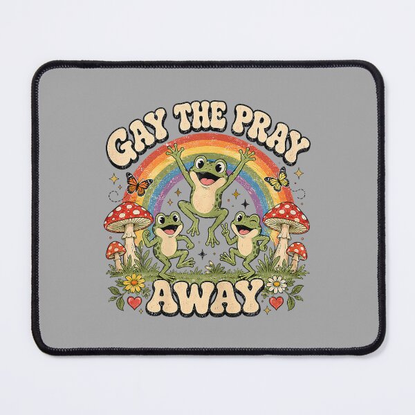 Item preview, Gay The Pray Away Rainbow Funny Meme Frogs LGBT Pride LGBTQ designed and sold by ArleneRowe.