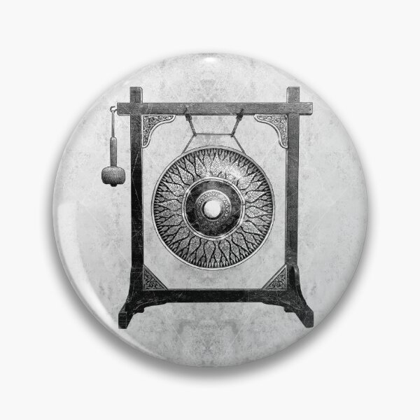 Item preview, Ornate Antique Gong on Carved Frame designed and sold by Ghoul Enterprises.