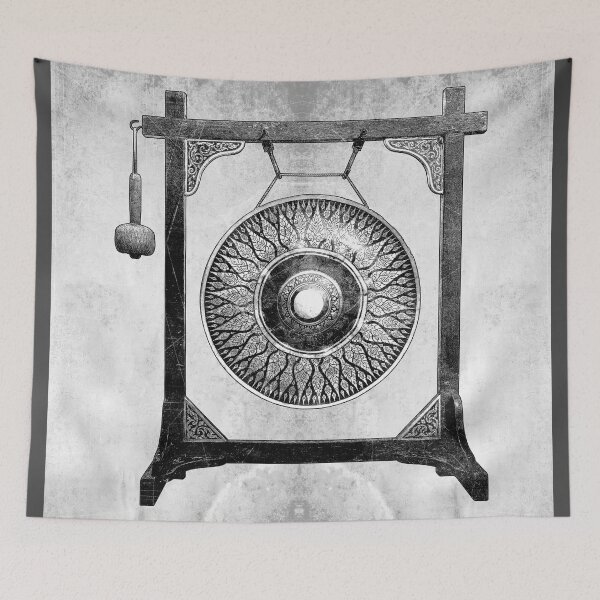 Item preview, Ornate Antique Gong on Carved Frame designed and sold by Ghoul Enterprises.