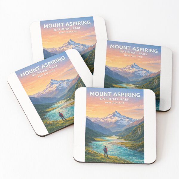 Item preview, Mount Aspiring National Park Southern Alps Alpine Valley and River designed and sold by Places On Earth.