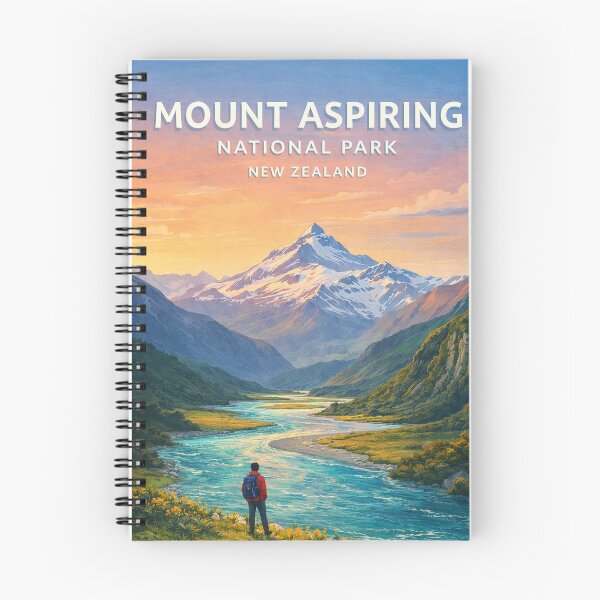 Item preview, Mount Aspiring National Park Southern Alps Alpine Valley and River designed and sold by Places On Earth.