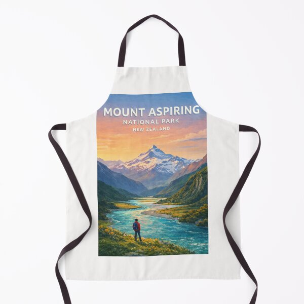 Item preview, Mount Aspiring National Park Southern Alps Alpine Valley and River designed and sold by Places On Earth.