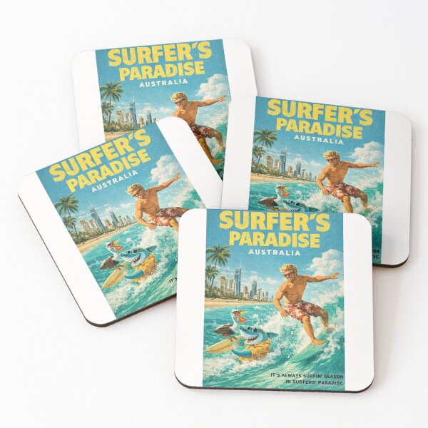 Item preview, Surfers Paradise Gold Coast Queensland Skyline and Beach Surf Culture designed and sold by Places On Earth.