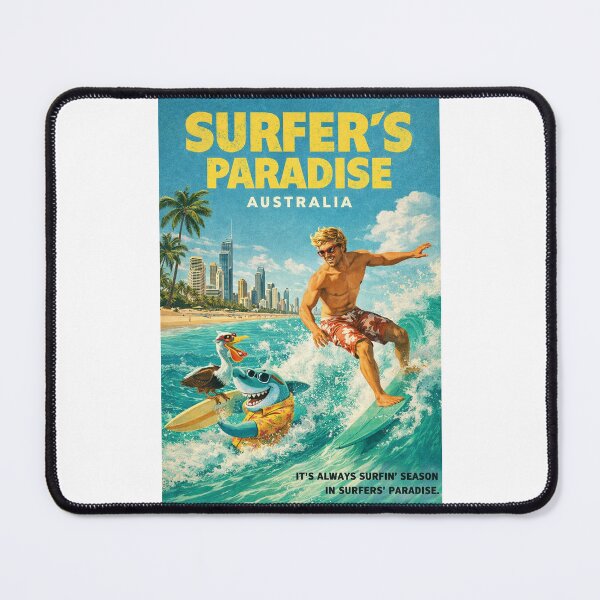 Item preview, Surfers Paradise Gold Coast Queensland Skyline and Beach Surf Culture designed and sold by Places On Earth.