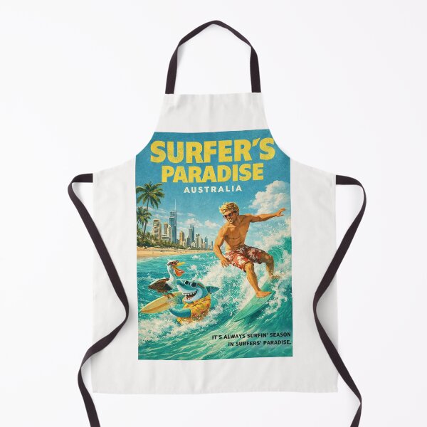 Item preview, Surfers Paradise Gold Coast Queensland Skyline and Beach Surf Culture designed and sold by Places On Earth.