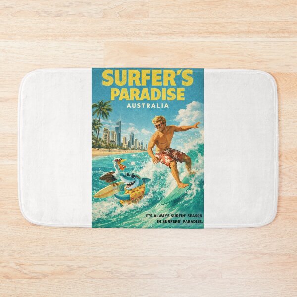 Item preview, Surfers Paradise Gold Coast Queensland Skyline and Beach Surf Culture designed and sold by Places On Earth.