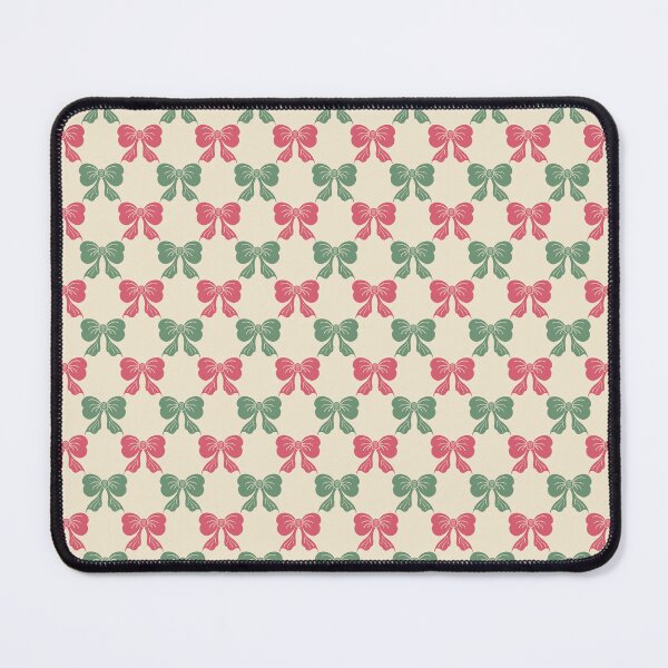 Item preview, Small Coquette Pink Green Bows on Cream Trellis designed and sold by DColourMuse.
