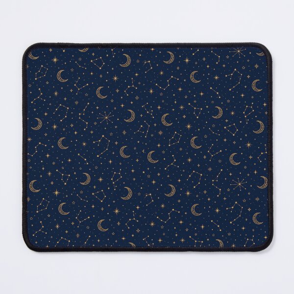 Item preview, Celestial Night Sky Seamless Pattern – Moon Stars Navy Gold Print designed and sold by Vexorask.