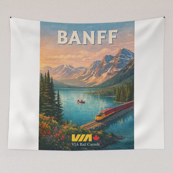 Item preview, Banff National Park Canadian Rockies Lake and VIA Rail Journey designed and sold by Places On Earth.
