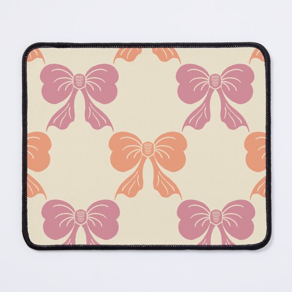 Item preview, Large Coquette Mauve Peach Bows on Cream Trellis designed and sold by DColourMuse.