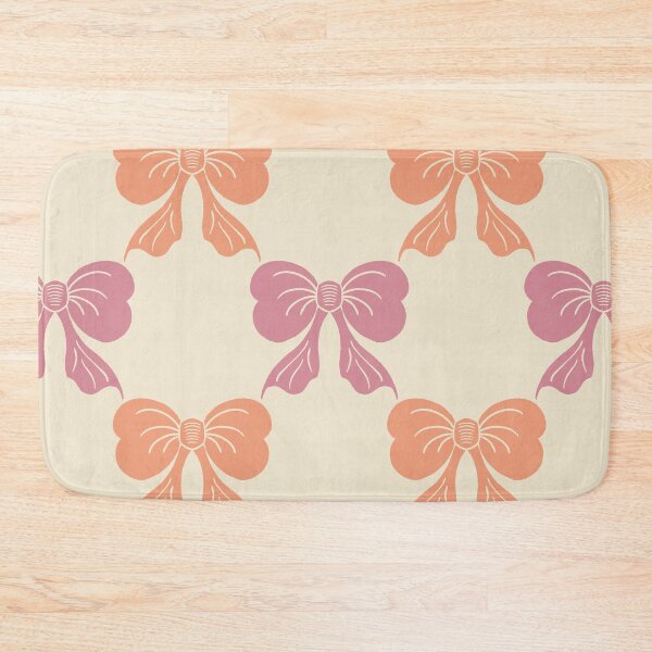 Item preview, Large Coquette Mauve Peach Bows on Cream Trellis designed and sold by DColourMuse.