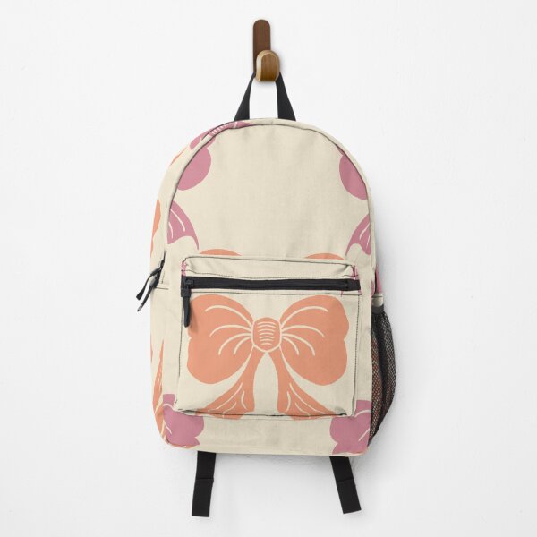 Item preview, Large Coquette Mauve Peach Bows on Cream Trellis designed and sold by DColourMuse.
