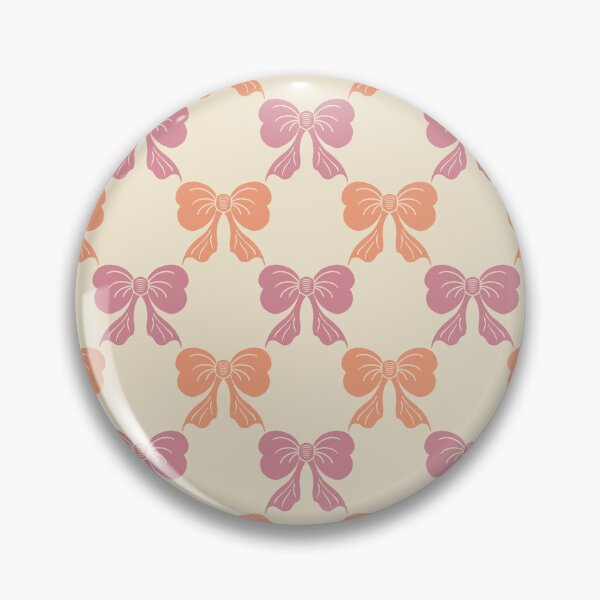 Item preview, Medium Coquette Mauve Peach Bows on Cream Trellis designed and sold by DColourMuse.