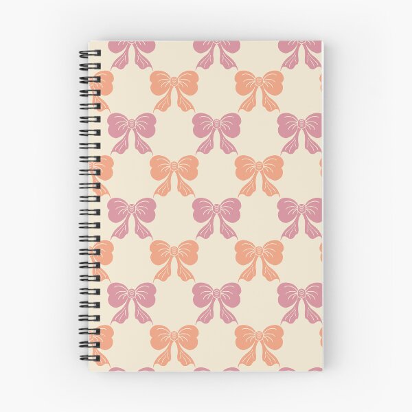 Item preview, Medium Coquette Mauve Peach Bows on Cream Trellis designed and sold by DColourMuse.
