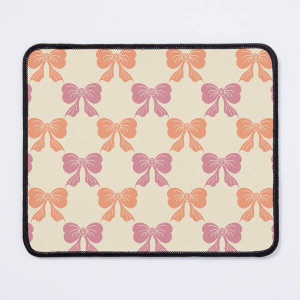 Item preview, Medium Coquette Mauve Peach Bows on Cream Trellis designed and sold by DColourMuse.