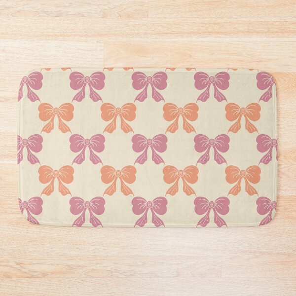 Item preview, Medium Coquette Mauve Peach Bows on Cream Trellis designed and sold by DColourMuse.