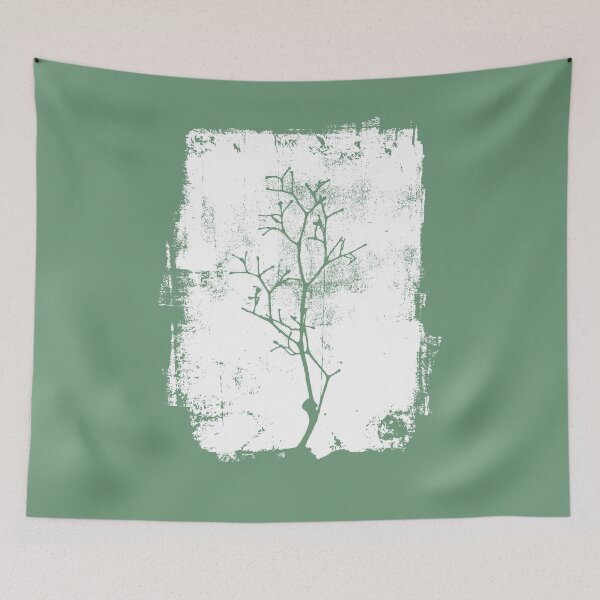 Item preview, Minimalist Bare Tree Wall Art | Rustic Botanical Silhouette Print | Mint Green Nature Decor | Abstract Woodland Artwork designed and sold by SWSandraWechner.