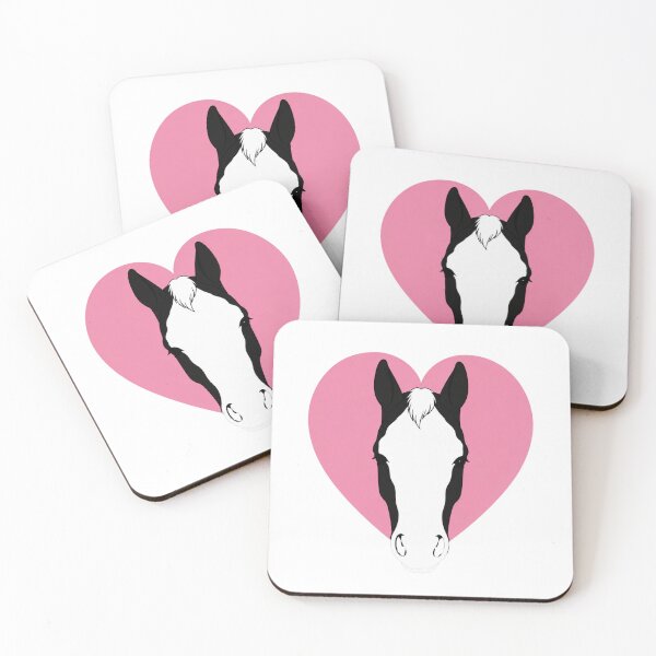 Item preview, Minimalist Horse Heart Silhouette | Bald Marking | Equestrian Line Art designed and sold by RealEqEdit.