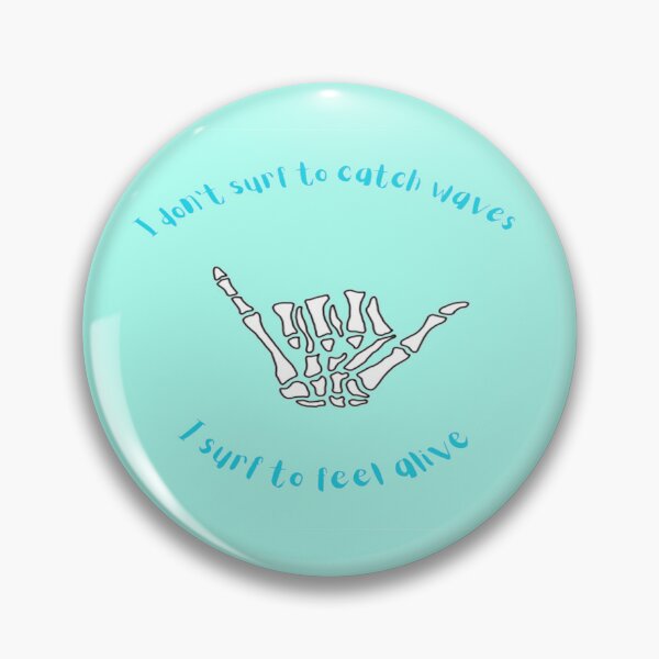 Item preview, I Surf to Feel Alive Skeleton Shaka  designed and sold by SurferLife.