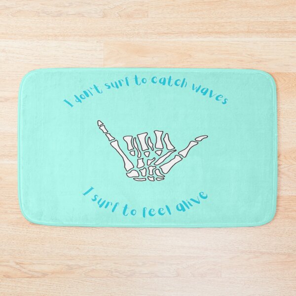 Item preview, I Surf to Feel Alive Skeleton Shaka  designed and sold by SurferLife.