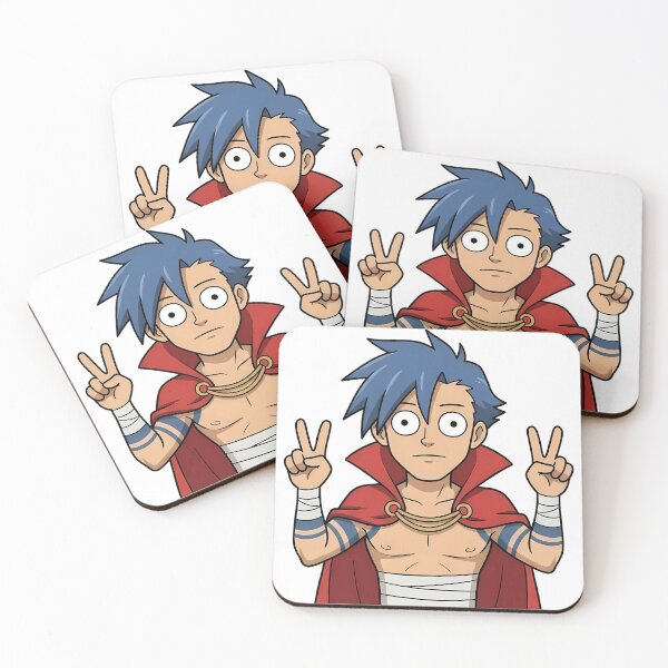 Item preview, Kamina Gurren Lagann Red Cape Peace Pose designed and sold by earlobejerk.