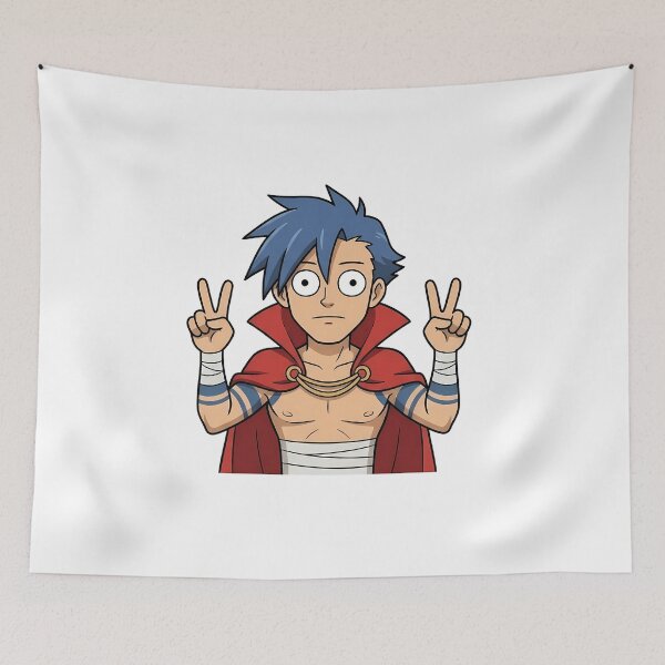 Item preview, Kamina Gurren Lagann Red Cape Peace Pose designed and sold by earlobejerk.