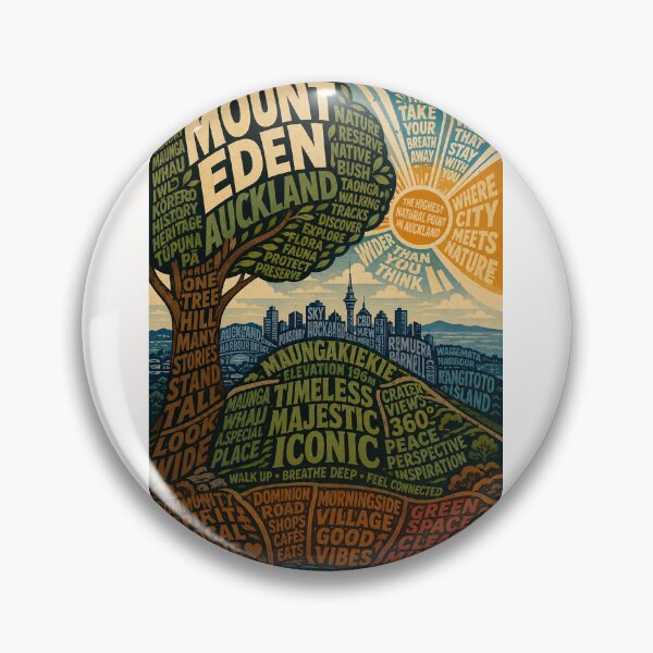 Item preview, Maungakiekie Mount Eden Auckland Volcanic Cone and Skyline designed and sold by Places On Earth.