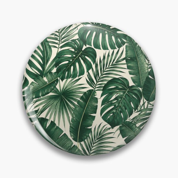 Item preview, Tropical Jungle Leaves Seamless Pattern – Emerald Green Botanical Print designed and sold by Vexorask.