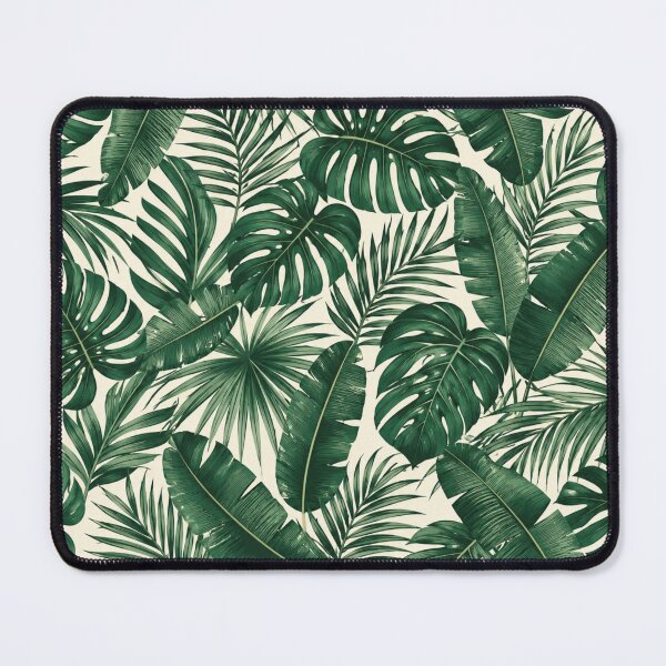 Item preview, Tropical Jungle Leaves Seamless Pattern – Emerald Green Botanical Print designed and sold by Vexorask.