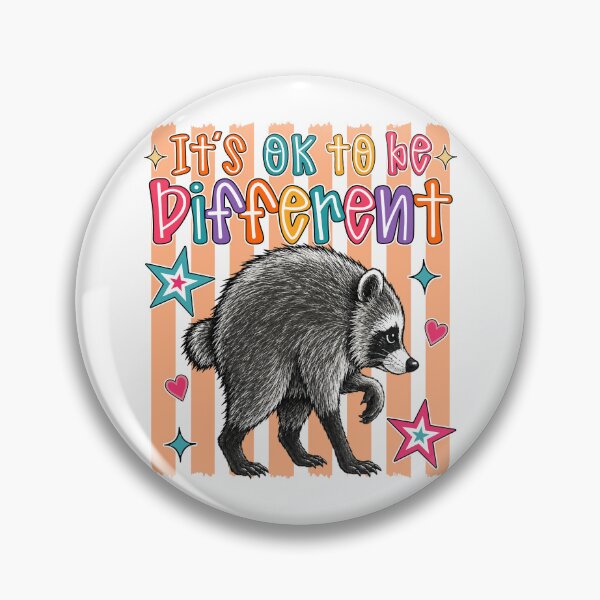 Item preview, Its Ok To Be Different Striped Preppy Jimothy Raccoon designed and sold by jackelmbradyt.
