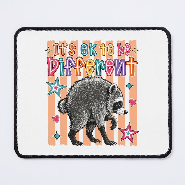 Item preview, Its Ok To Be Different Striped Preppy Jimothy Raccoon designed and sold by jackelmbradyt.