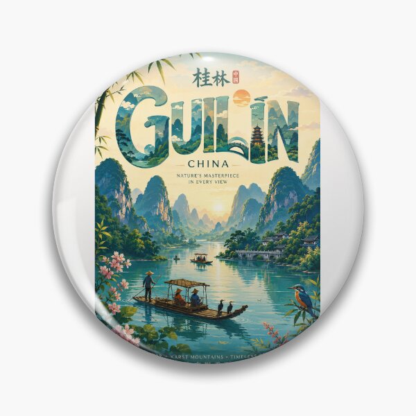Item preview, Guilin Li River Karst Mountains Guangxi China Scenic Landscape designed and sold by Places On Earth.