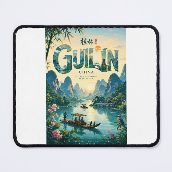 Item preview, Guilin Li River Karst Mountains Guangxi China Scenic Landscape designed and sold by Places On Earth.