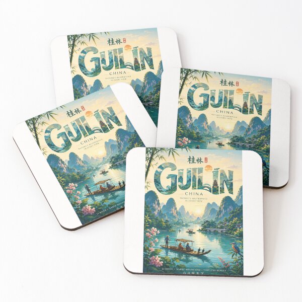 Item preview, Guilin Li River Karst Mountains Guangxi China Scenic Landscape designed and sold by Places On Earth.