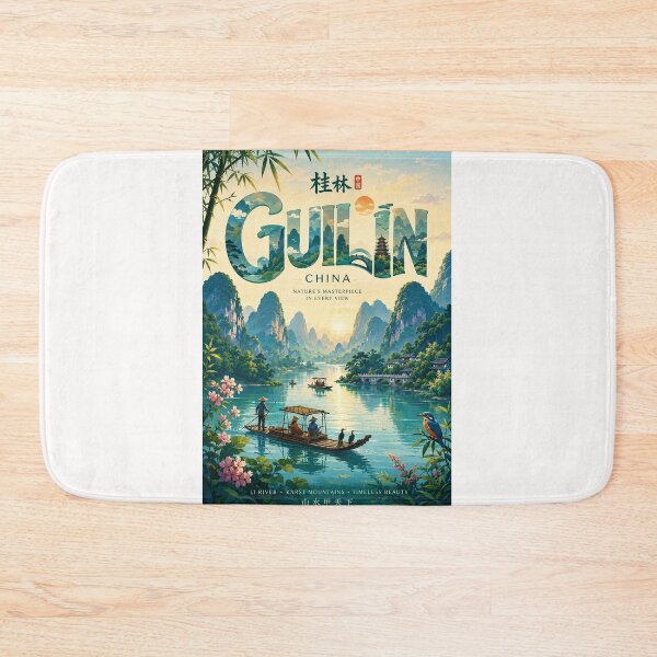 Item preview, Guilin Li River Karst Mountains Guangxi China Scenic Landscape designed and sold by Places On Earth.