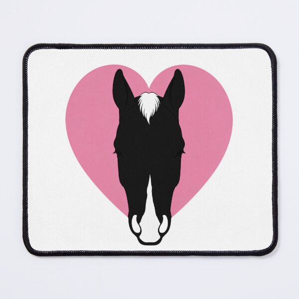 Item preview,  Minimalist Horse Heart Silhouette | Snip with White Muzzle Marking | Equestrian Line Art designed and sold by RealEqEdit.