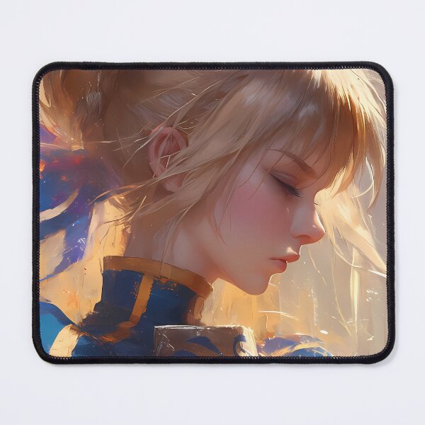 Item preview, Saber Fate Stay Night Golden Knight Profile designed and sold by earlobejerk.