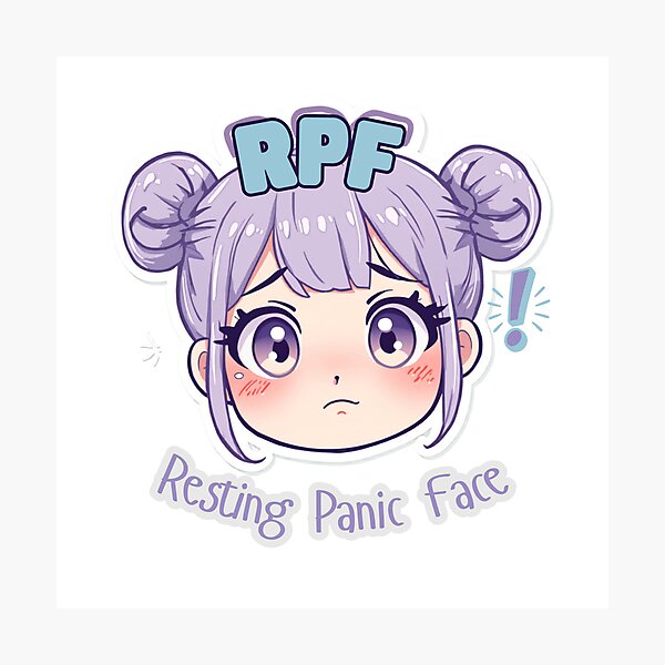 Item preview, Resting Panic Face Sticker designed and sold by lizzieissorad.