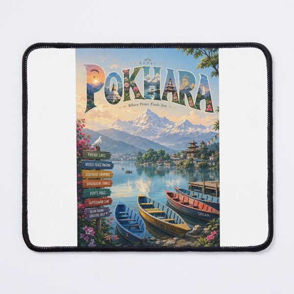 Item preview, Pokhara Phewa Lake Annapurna Nepal Himalayan Panorama designed and sold by Aryabek.