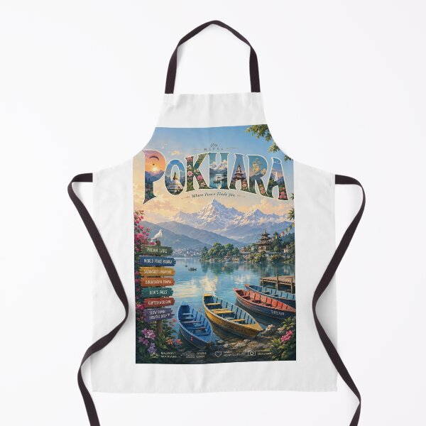 Item preview, Pokhara Phewa Lake Annapurna Nepal Himalayan Panorama designed and sold by Aryabek.