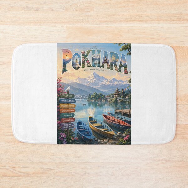 Item preview, Pokhara Phewa Lake Annapurna Nepal Himalayan Panorama designed and sold by Aryabek.
