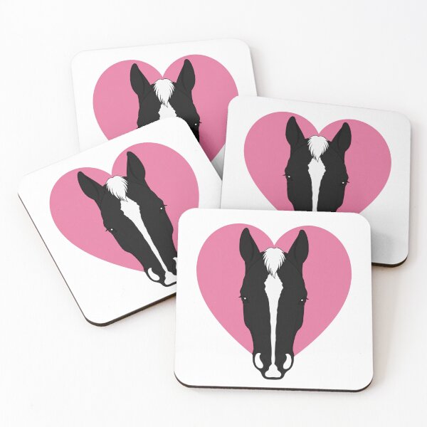 Item preview,  Minimalist Horse Heart Silhouette | Stripe with Snip Marking | Equestrian Line Art designed and sold by RealEqEdit.