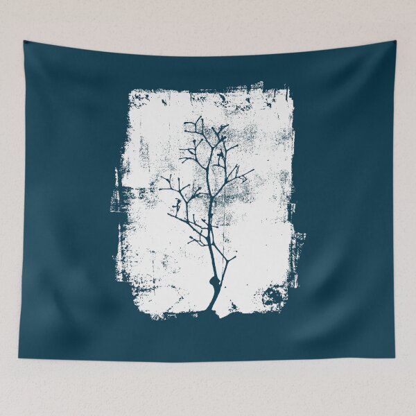 Item preview, Blue Minimalist Bare Tree Wall Art | Rustic Botanical Silhouette Print | Nature Decor | Abstract Woodland Artwork designed and sold by SWSandraWechner.