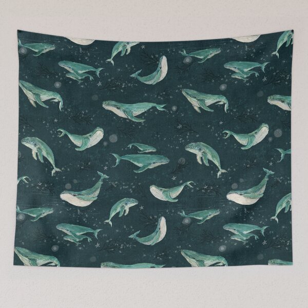Item preview, Goodnight Little Whale - Mother and Baby Whale Pattern designed and sold by Katherine Quinn Illustration.