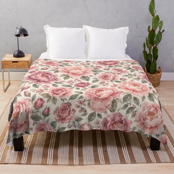 Item preview, Watercolor Peony Garden Seamless Pattern – Blush Pink Floral Print designed and sold by Vexorask.
