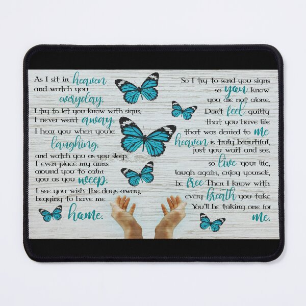 Item preview, As I Sit In Heaven And Watch You Everyday Memorial Butterfly Poster designed and sold by CanvasFuse.