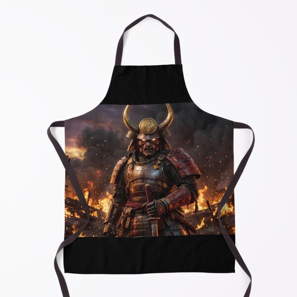 Item preview, Demonic Samurai Fiery Battlefield Dark Fantasy designed and sold by GalleryBrisArt.