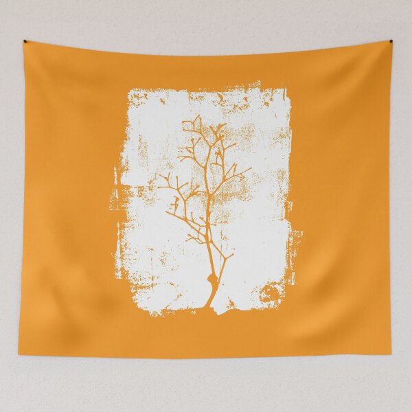 Item preview, Mustard Minimalist Bare Tree Wall Art | Rustic Botanical Silhouette Print | Nature Decor | Abstract Woodland Artwork designed and sold by SWSandraWechner.