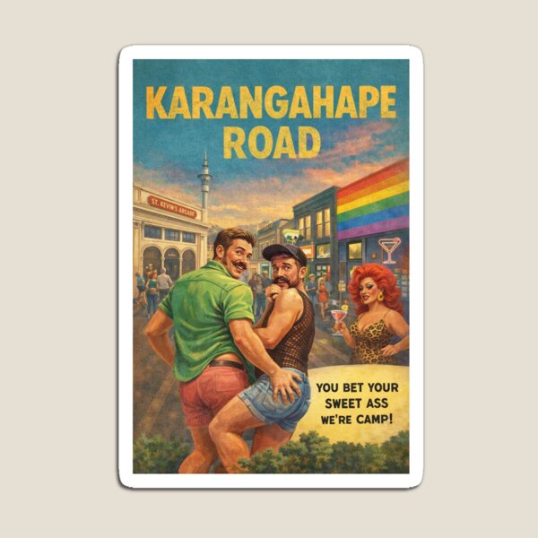 Artikelvorschau, Karangahape Road, Auckland, Neuseeland, Rainbow District, Straßenbild entworfen und verkauft von Aryabek.