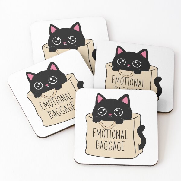 Item preview, Emotional baggage - cute black cat designed and sold by Randomnessy.